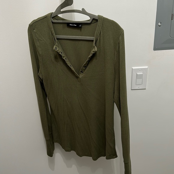 Pink Blush Maternity Long Sleeve Henley - Picture 2 of 4